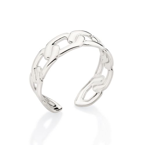 PLATINUM CHAIN ADJUSTABLE RING