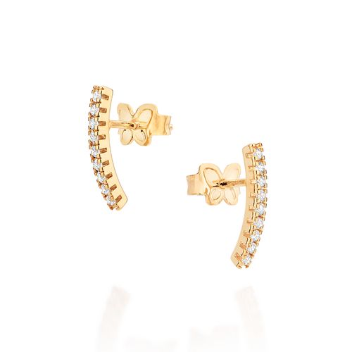 GOLD PLIÉ HUGGIE EARRINGS