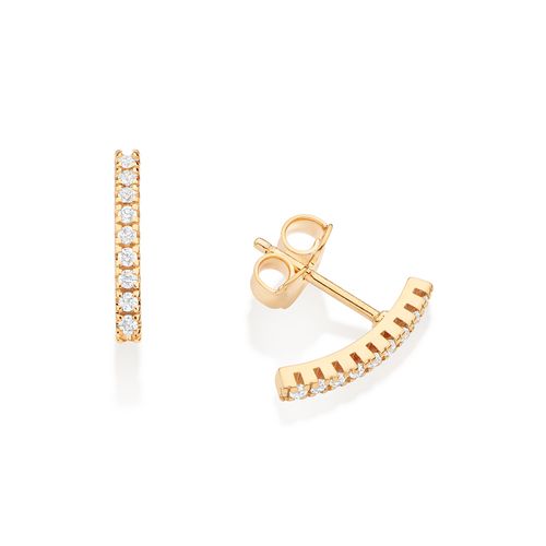 GOLD PLIÉ HUGGIE EARRINGS