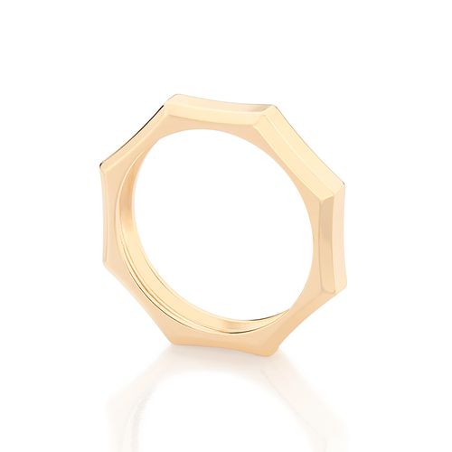 GOLD OCTAGON SKINNY RING