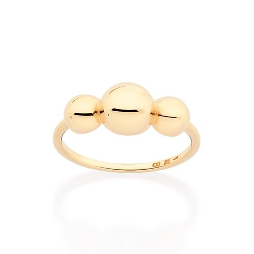 GOLD THREE PLANETS SKINNY RING