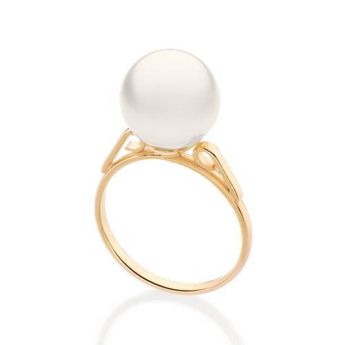 GOLD PEARL DREAMS SOLITAIRE RING
