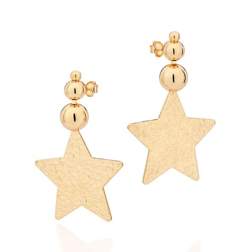 GOLD STAR DANGLY EARRINGS