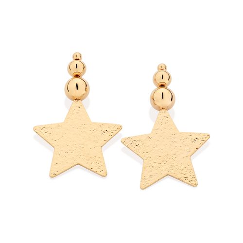 GOLD STAR DANGLY EARRINGS