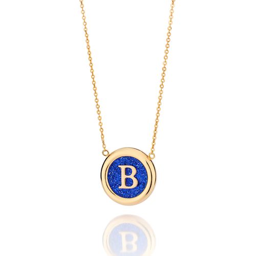 GOLD UNIVERSE LETTER NECKLACE-LETTER B