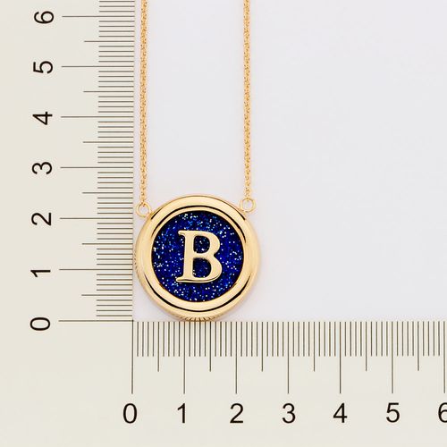 GOLD UNIVERSE LETTER NECKLACE-LETTER B