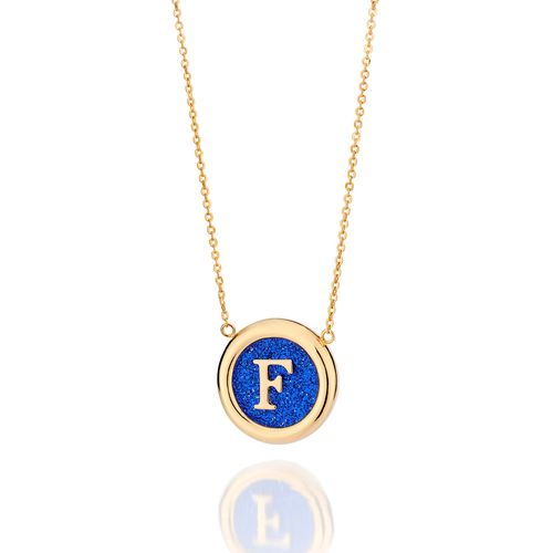 GOLD UNIVERSE LETTER NECKLACE-LETTER F