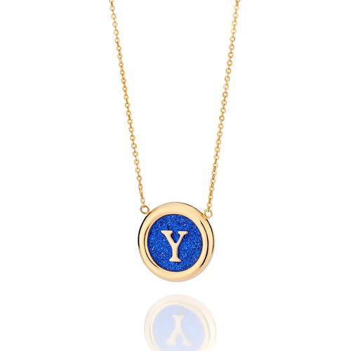 GOLD UNIVERSE LETTER NECKLACE-LETTER Y