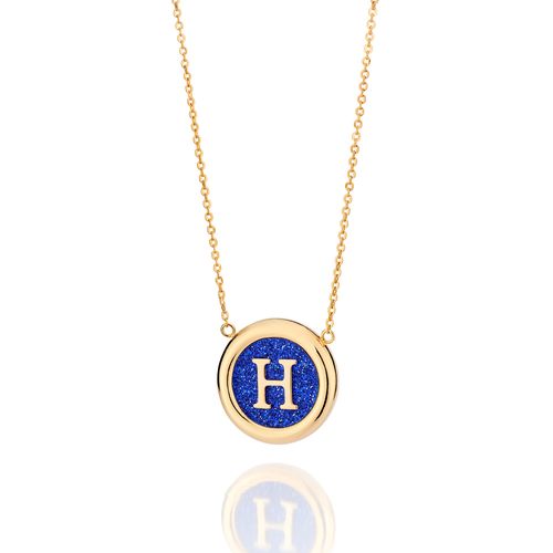 GOLD UNIVERSE LETTER NECKLACE-LETTER H