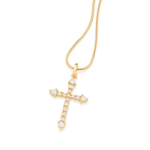 GOLD SHINE FROM WITHIN CROSS PENDANT