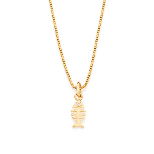 GOLD PENDANT WITH ZIRCONIA