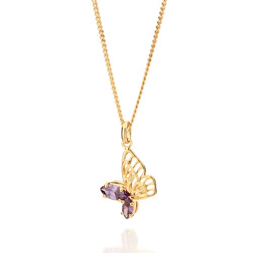 GOLD DELICATE BUTTERFLY PENDANT