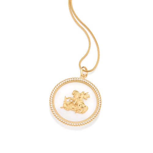 GOLD SAINT GEORGE MEDAL PENDANT