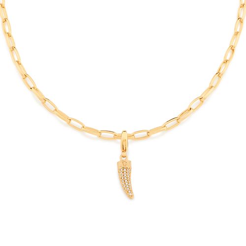 GOLD PENDANT WITH ZIRCONIA