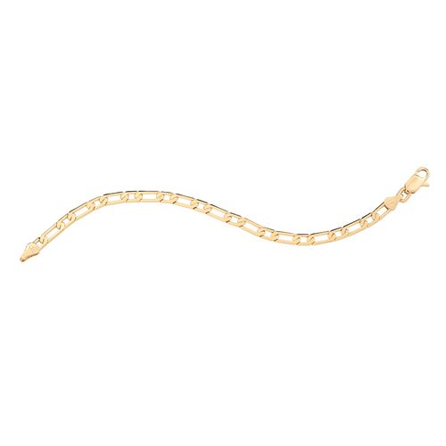 GOLD FIGARO BRACELET - 19CM