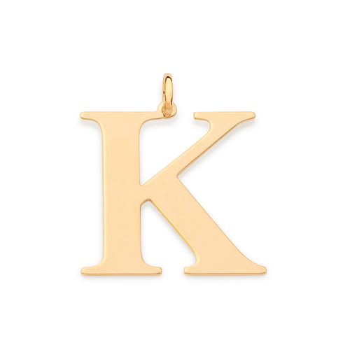 GOLD MODERN MAXI LETTER PENDANT -LETTER K