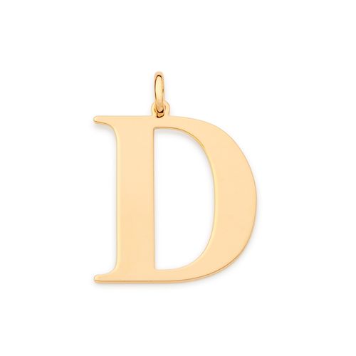 GOLD MODERN MAXI LETTER PENDANT -LETTER D