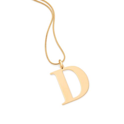 GOLD MODERN MAXI LETTER PENDANT -LETTER D