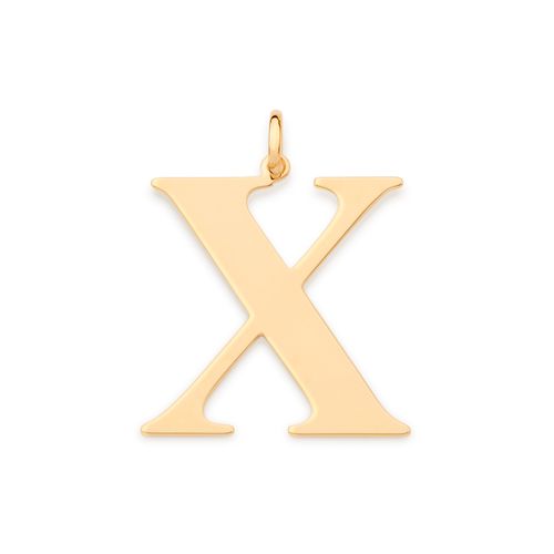 GOLD MODERN MAXI LETTER PENDANT -LETTER X