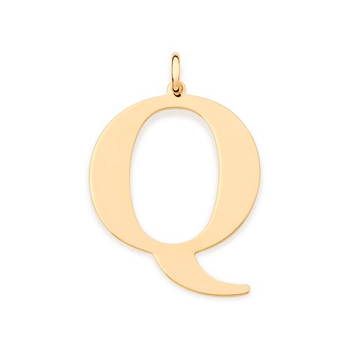 GOLD MODERN MAXI LETTER PENDANT -LETTER Q