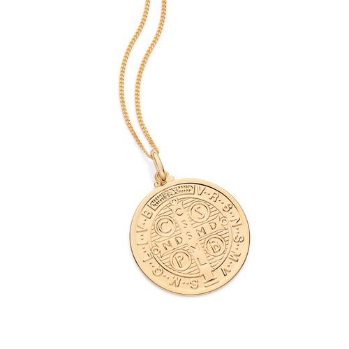 GOLD SAINT BENEDICT PENDANT