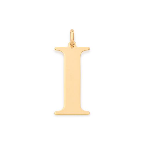 GOLD MODERN MAXI LETTER PENDANT -LETTER I