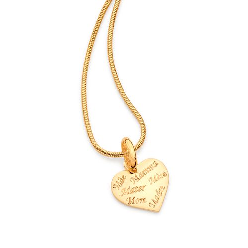 GOLD MULTIPLE LANGUAGES MOM PENDANT