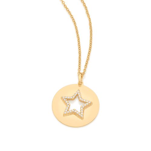 GOLD STAR MEDAL PENDANT