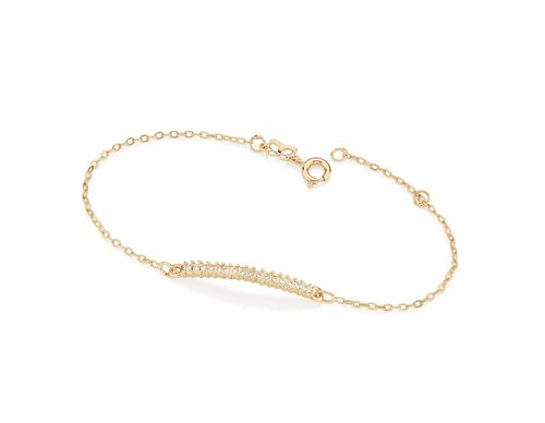 GOLD BRACELET WITH ZIRCONIA