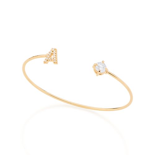 GOLD BRACELET WITH ZIRCONIA