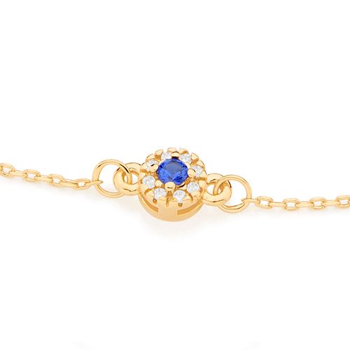 GOLD BRACELET WITH ZIRCONIA