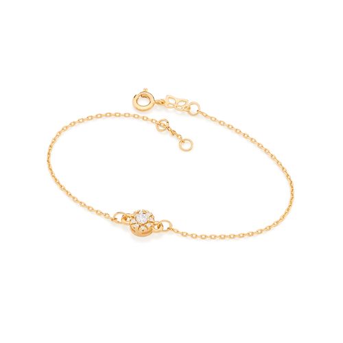 GOLD BRACELET WITH ZIRCONIA