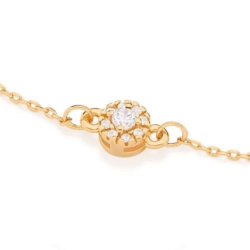 GOLD BRACELET WITH ZIRCONIA