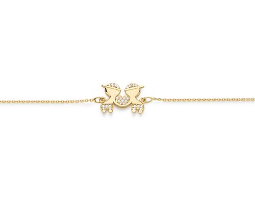 GOLD BRACELET WITH ZIRCONIA