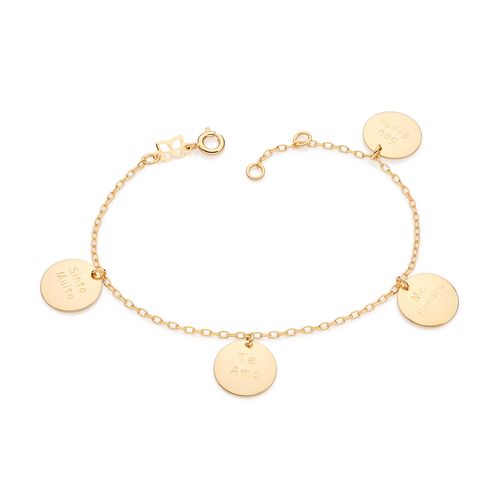 GOLD QUADRUPLE MEDAL BRACELET