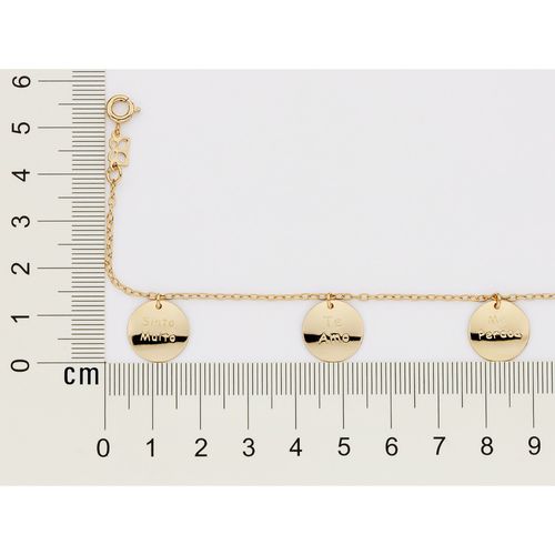 GOLD QUADRUPLE MEDAL BRACELET