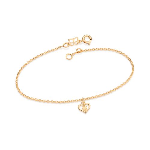 GOLD HEART IN HEART BRACELET