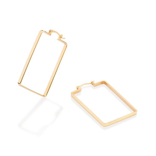 GOLD SQUARE HOOP EARRINGS