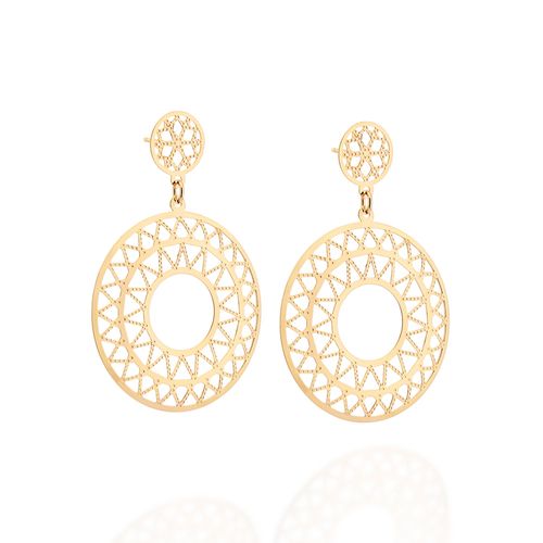 GOLD SUNNY DAY DANGLY EARRINGS