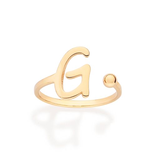 GOLD CURSIVE INITIAL RING-LETTER G