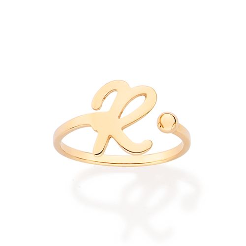 GOLD CURSIVE INITIAL RING-LETTER R