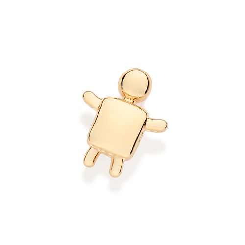 GOLD BOY STICK FIGURE PENDANT