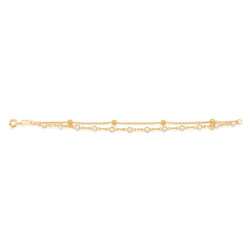 GOLD KID'S BRACELET WITH PEARL