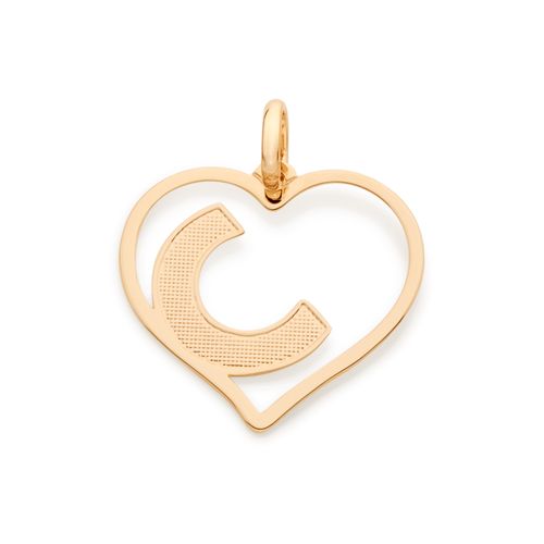 GOLD PENDANT-LETTER C