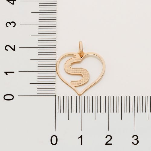 GOLD PENDANT-LETTER S