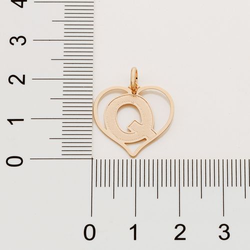 GOLD PENDANT-LETTER Q