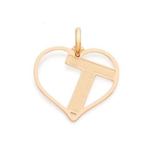 GOLD PENDANT-LETTER T