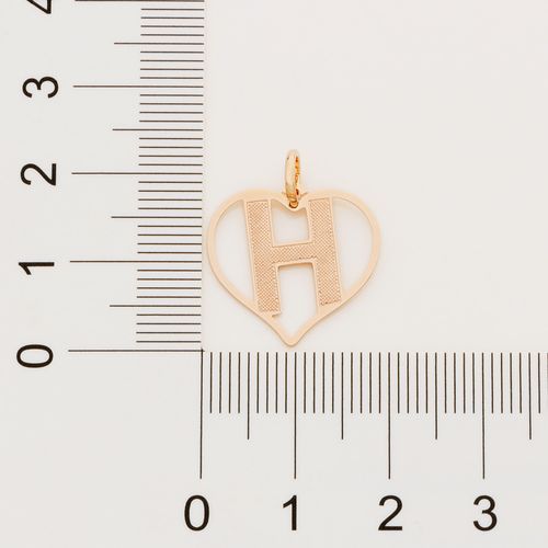 GOLD PENDANT-LETTER H