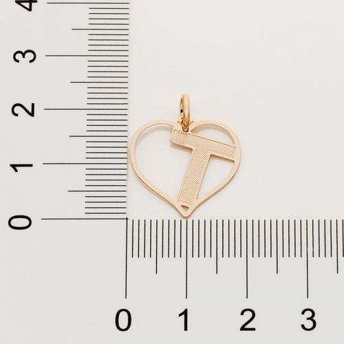 GOLD PENDANT-LETTER T