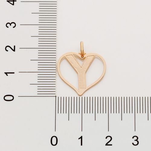 GOLD PENDANT-LETTER Y